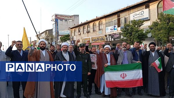 تجمع مردم شهرستان نور در حمایت از عملیات وعده صادق