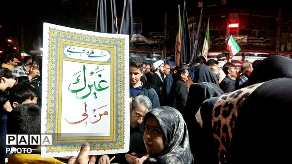 نمایش اقتدار جانفدایان بناب؛ رژه باشکوه بسیجیان با شعار «تا پای جان برای ایران»