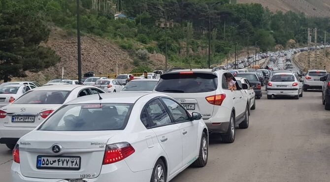 ترافیک سنگین در برخی مقاطع محورهای هراز و فیروزکوه
