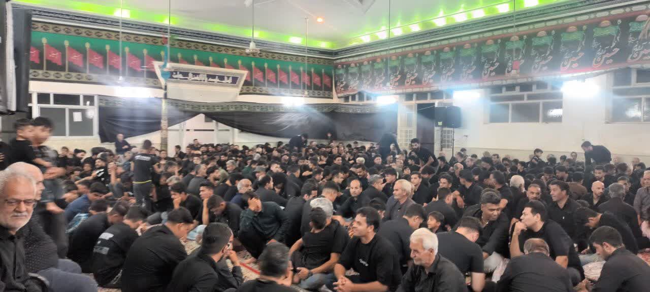 سینه زنی و عزاداری شام غریبان در حسینیه‌های روستای فدافن
