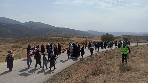 پیاده‌روی هیات روستای زرد تا امام زاده روستای کاستان