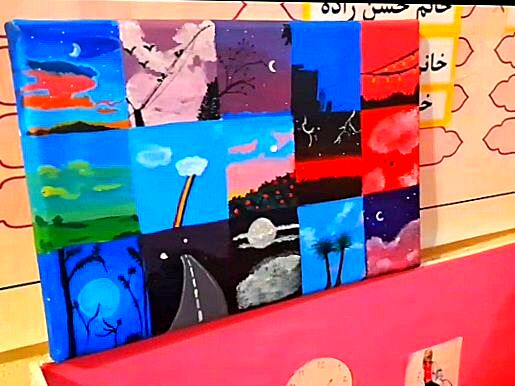 نمایشگاه هنری مدرسه انیس خوش قدم 