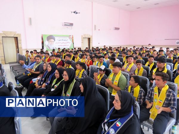 برگزاری اردوی تمشک پسران در اردوگاه شهید چمران بجنورد 