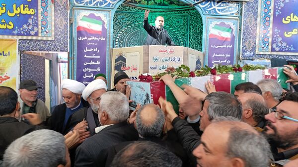مراسم استقبال از پیکر شهید گمنام خوشنام فاطمی در مسجد جامع نیشابور 
