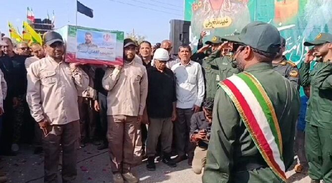 تشییع پیکر شهید لقمان آبسیه در جغین رودان با حضور گسترده مردم