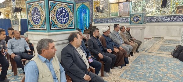 بدرقه دانش‌آموزان اعزامی به پیاده‌روی اربعین 