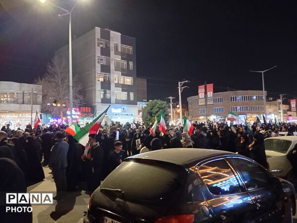 حرکت دسته عزاداری در شهرستان نیشابور