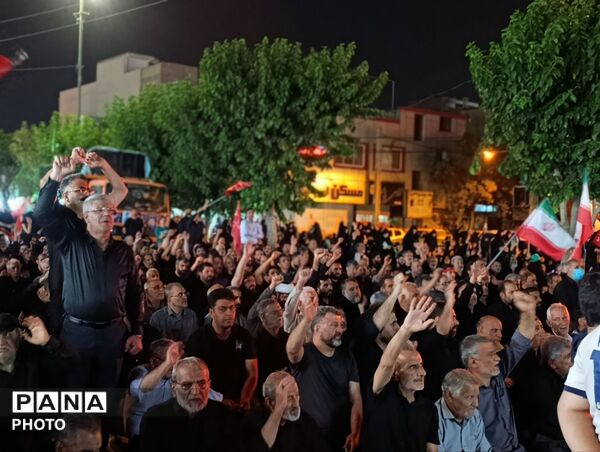 خروش مردم شهرستان فردیس در شب قبل از وداع با رهبر شهید