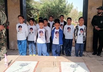 آیین غبار روبی مزار شهدای گمنام شهر رباط‌سنگ