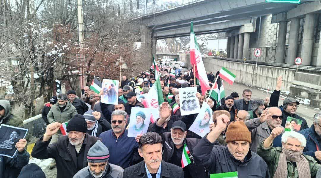 حضور پرشور  اهالی بخش آسارا کرج در راهپیمایی روز جهانی قدس
