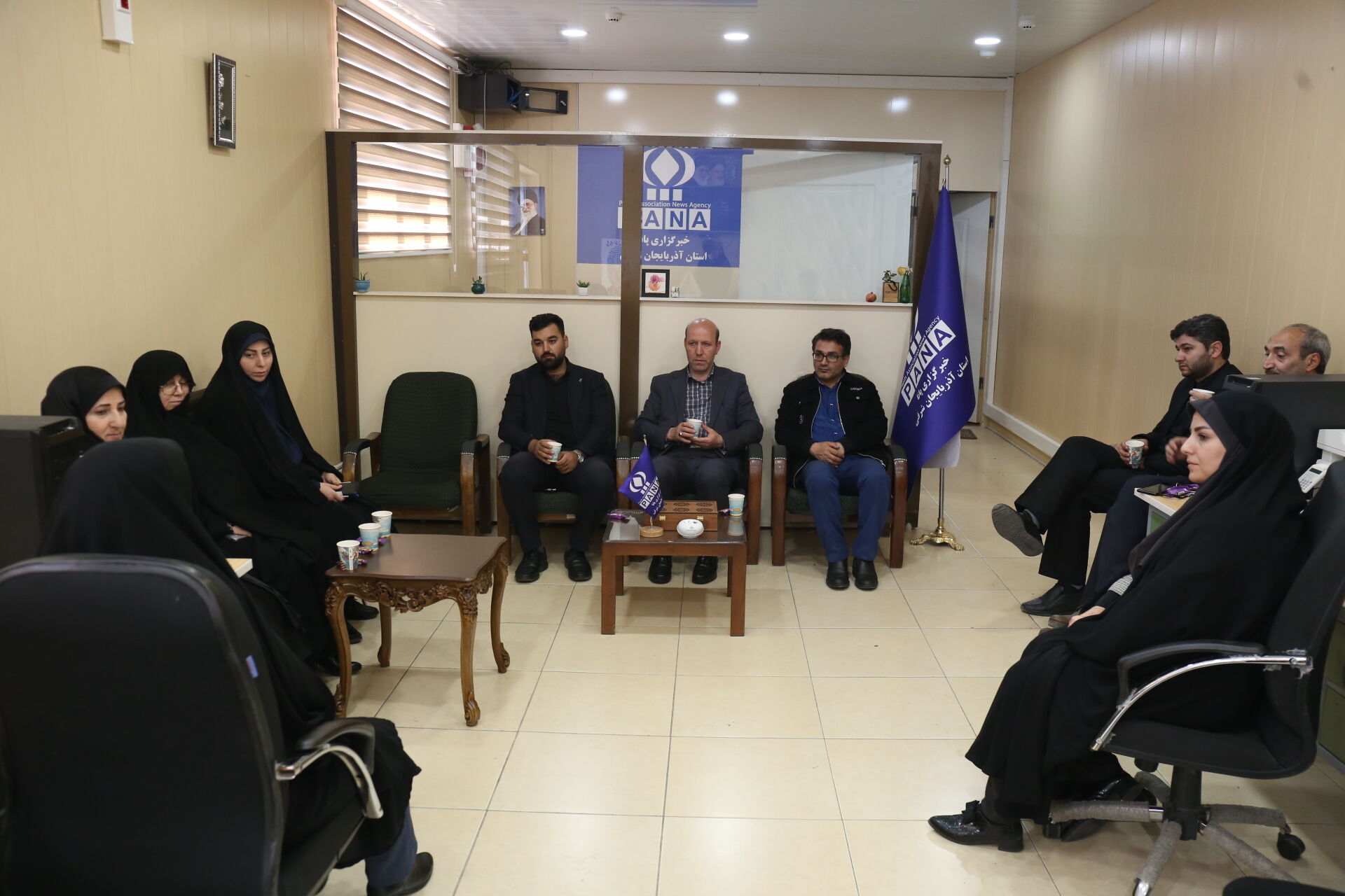 حضور معاون پرورشی و فرهنگی آذربایجان شرقی در خبرگزاری پانا به‌مناسبت تاسیس این رسانه