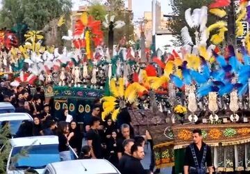 برگزاری مراسم علم بندان و سیاه پوشان در شهرستان زارچ