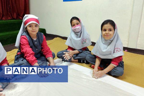 تجربه‌ای خوش‌مزه برای یادگیری الفبا در دبستان سارا شهرستان ملارد