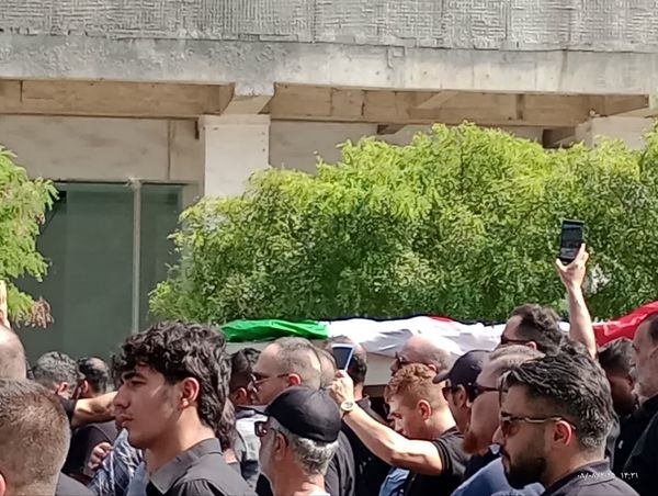 مراسم وداع مردم قهرمان پرور با پیکر پاک جاسم دلاوری در قائمشهر