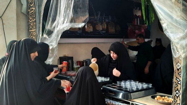مشارکت نوجوانان عاشورایی در مراسم جاماندگان اربعین حسینی