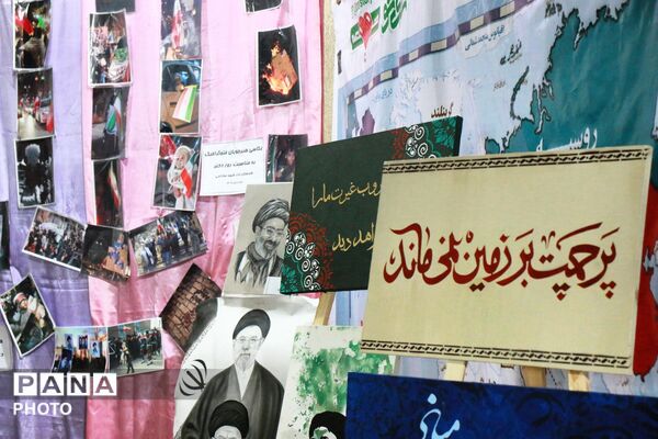 غرفه هنری هنرجویان هنرستان شهید سادلجی در کبودراهنگ 