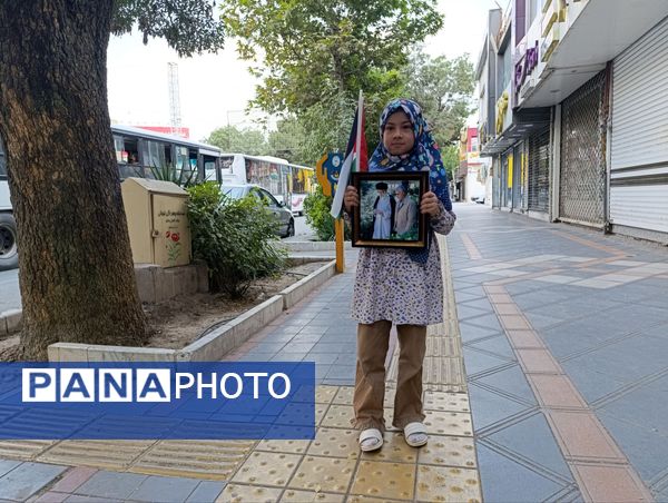  حضور بی نظیر مردن نیشابور در راهپیمایی بر علیه حمله رژیم صهیونسیتی