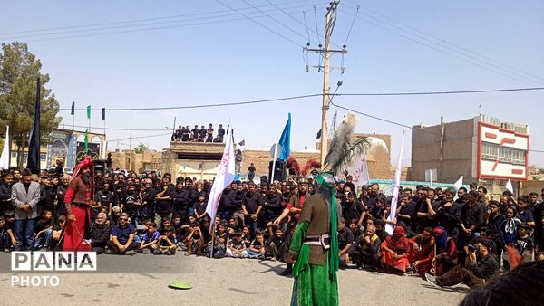 نخل گردانی در روستای فدافن،تاسوعایی به یادگار از کربلا 