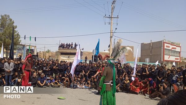 نخل گردانی در روستای فدافن،تاسوعایی به یادگار از کربلا 