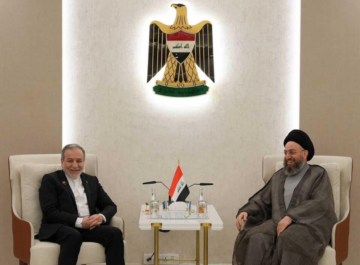 دیدار و گفت‌وگوی رئیس ائتلاف نیروهای دولت ملی بغداد با عباس عراقچی