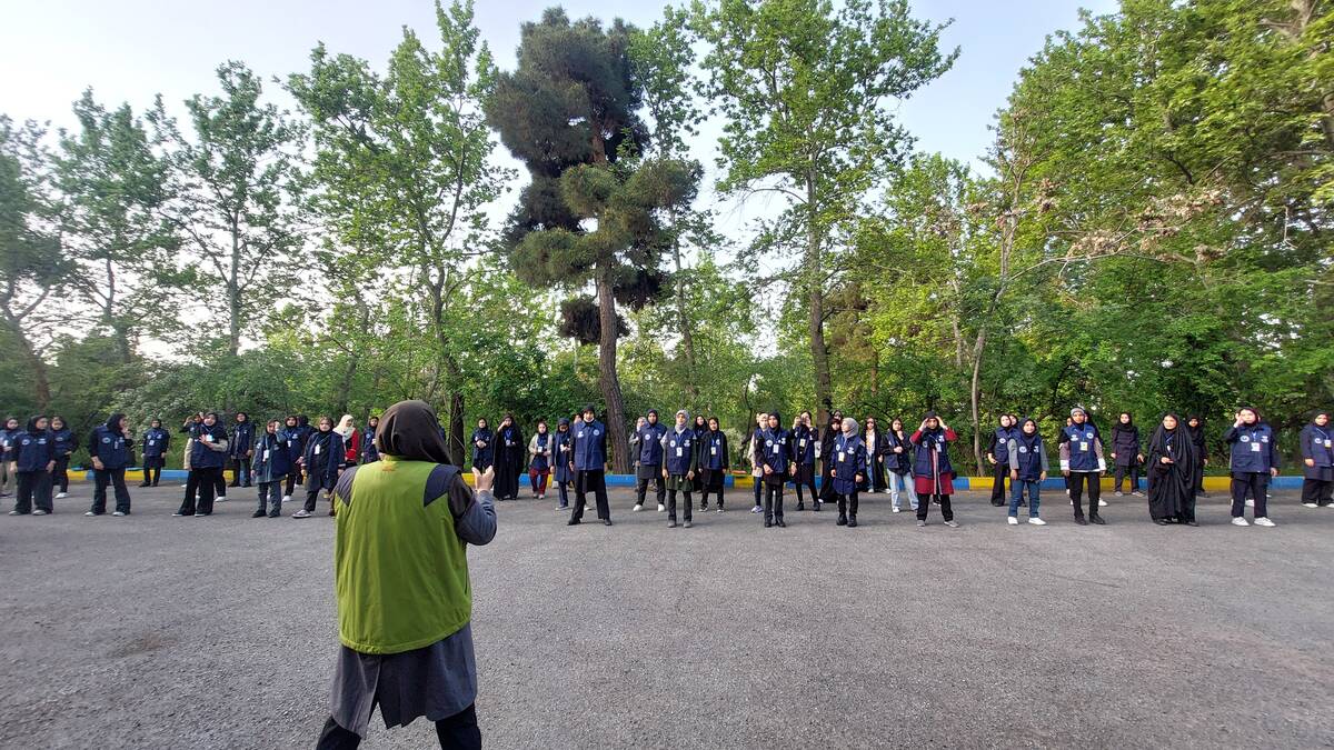 ورزش صبحگاهی دانش آموز خبرنگاران در اردوی مسئله محور