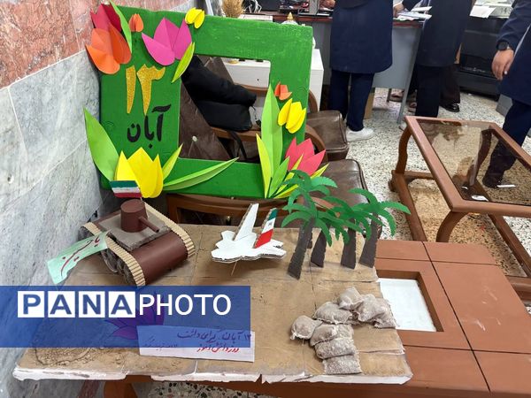 فضاسازی نمادین هنرستان تلاش با مشارکت دانش‌آموزان در آستانه ۱۳ آبان