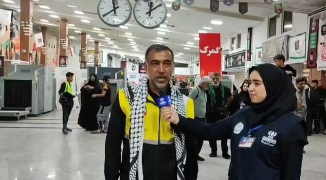 گرمای ۵۰ درجه چذابه هم مقابل شوق زائران حسینی کم می‌آورد