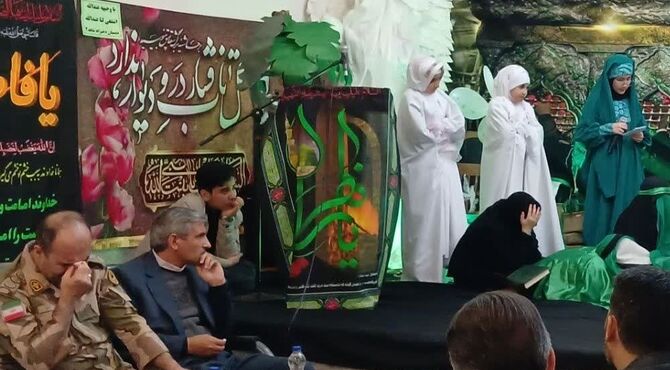 عزاداری دانش آموزان مدرسه دخترانه شاهد 2 اردبیل