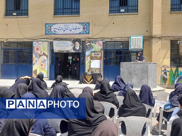 مراسم شهادت سیدالشهدای خدمت در هنرستان فنی‌وحرفه‌ای بدیع مشهد 