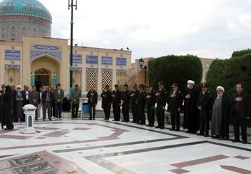 مراسم عطر افشانی گلزار شهدای زیارتگاه شهید آیت الله مدرس (ره) 