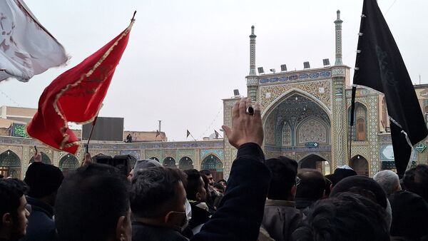 مراسم عزاداری شام شهادت امام هادی(ع) در حرم بانوی کرامت 