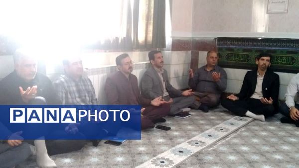 مراسم زیارت عاشورا و درس اخلاق در مدرسه زینب کبری شازند