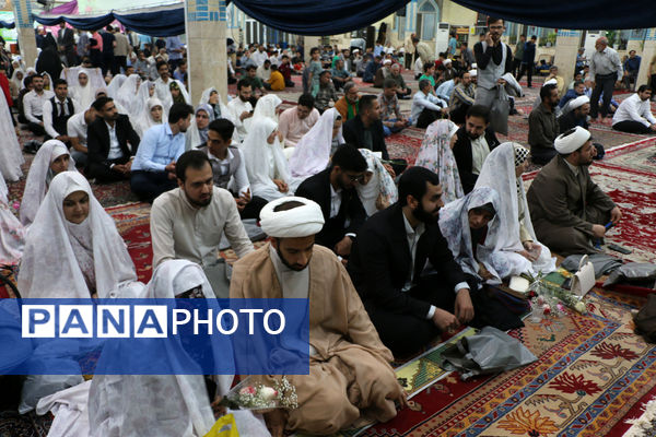 جشن ازدواج مسجدی 132 زوج جوان در قم - 2