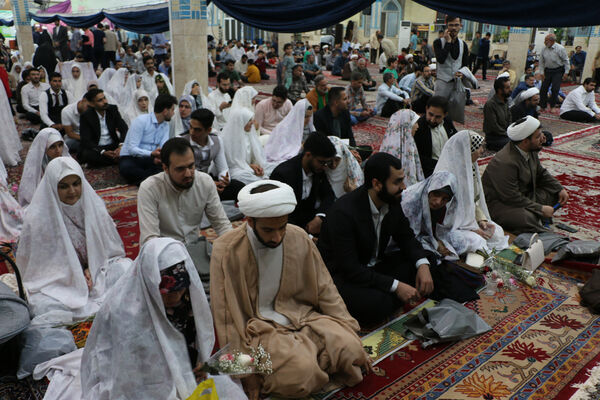 جشن ازدواج مسجدی 132 زوج جوان در قم - 2