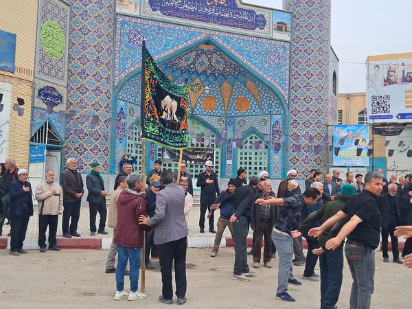 مراسم دسته روی و سینه زنی مردم آشخانه به مناسبت شهادت امام علی (ع)
