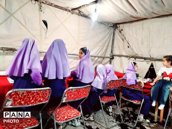 موکب دبستان سرای امید در پاتوق نوجوان مبارز تفت