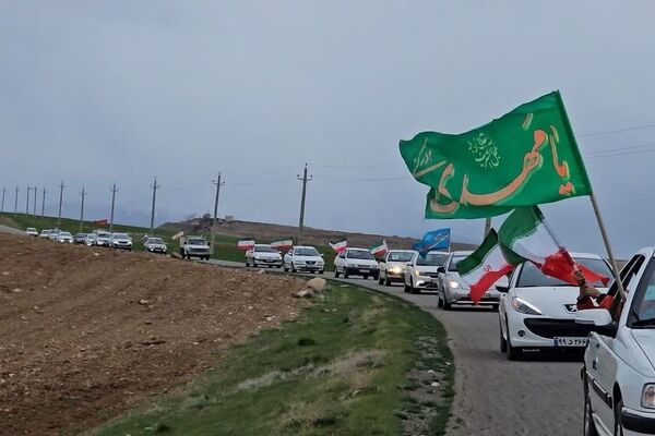 راهپیمایی خودرویی «کنجوران سفلی» به سمت «شان‌آباد» 