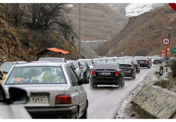 بسته شدن محور چالوس و تغییرات مقطعی تردد در هراز و فشم