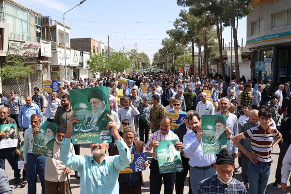 خشم گناباد در پی جنایات رژیم صهیونسیتی 