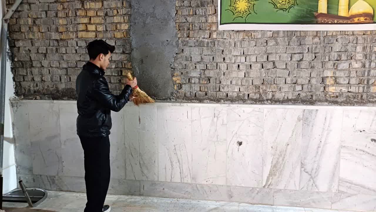 غبار روبی حرم امام زاده اسماعیل بابا امان بجنورد