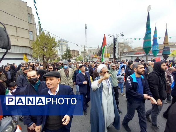 سنگ تمام مردم کرج در راهپیمایی روز قدس 