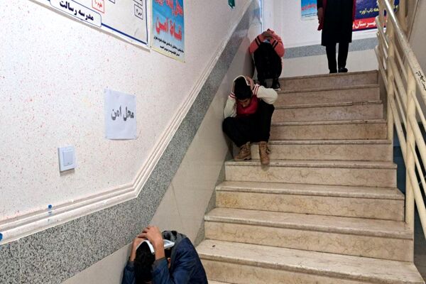 بیست‌وششمین مانور سراسری زلزله در مدرسه قائم آل محمد یاسوج