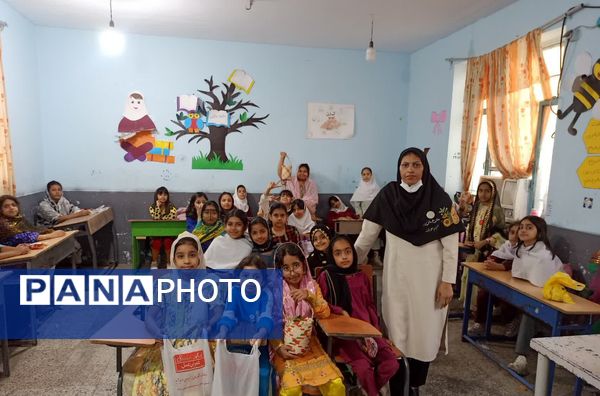 برگزاری آیین کهن «حق لیلی» در مدرسه شهید ابراهیم تنیده هرمزگان