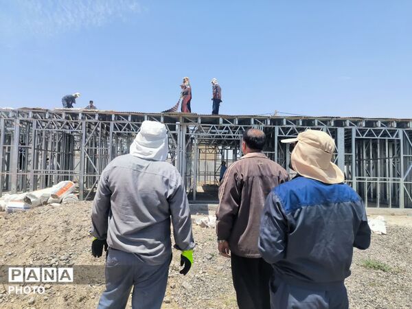 عملیات اجرایی آموزشگاه ۶ کلاسه «شهید دربندی» در روستای قلعه‌ نوِ کلات 