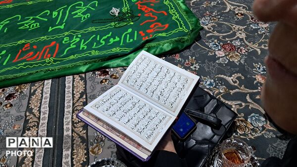 قرائت زیارت عاشورا و عزاداری در چهارمین روز محرم در مسجد امام رضا(ع)نظرآباد