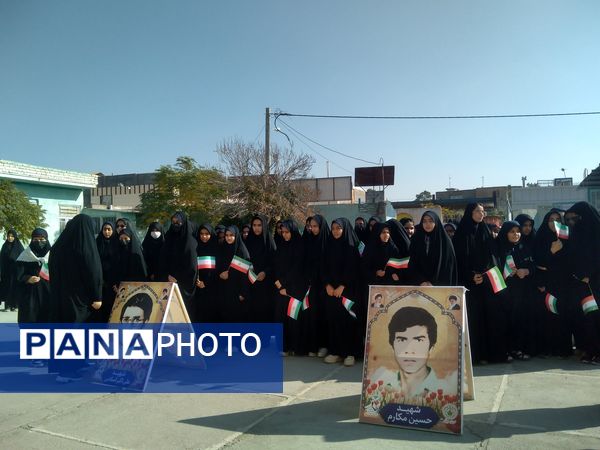 مراسم وداع با شهید گمنام در دبیرستان غیر دولتی شهید صحرایی