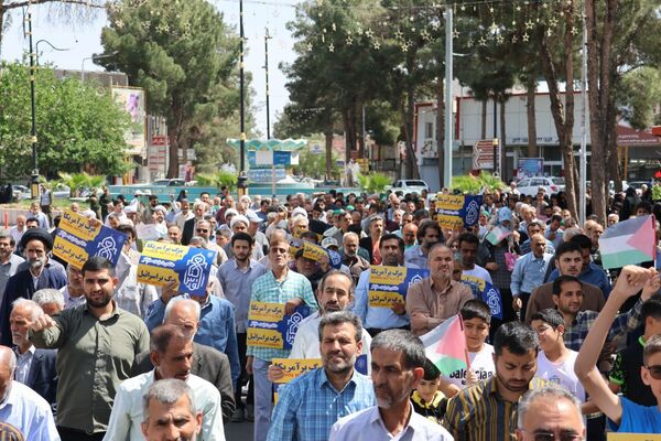 خشم گناباد در پی جنایات رژیم صهیونسیتی 