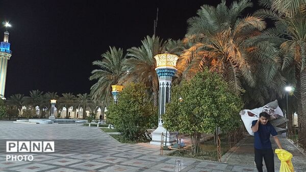 حال و هوای چایخانه حضرت معصومه(س)،در صحن و سرای حرم امامزاده حسین ابن موسی الکاظم(ع)شهر طبس