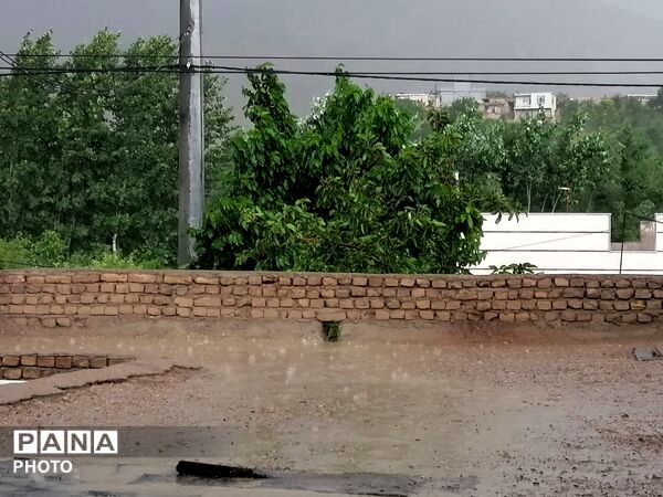 بارش شدید باران در اواخر خرداد ماه در شهر بار 