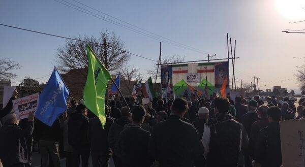 راهپیمایی مردم شهرستان بام و صفی آباد در محکومیت و اعلام مخالفت خود نسبت به جنایات ترورسیتی اخیر در کشور